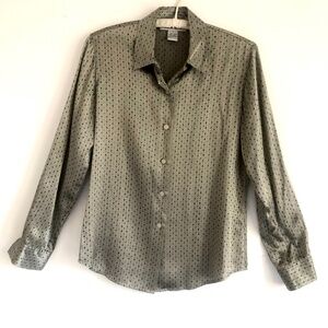 Pale Green Silk Blouse Size 2